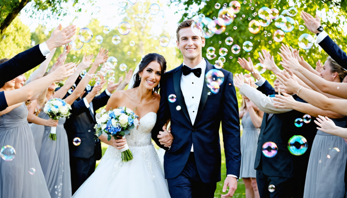 découvrez comment une machine à bulles peut transformer votre sortie de mariage en un moment magique et inoubliable avec des bulles scintillantes.