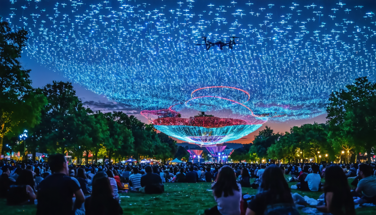 découvrez quel budget prévoir pour un spectacle de drones exceptionnel et créez un show aérien inoubliable qui émerveillera tous vos invités.