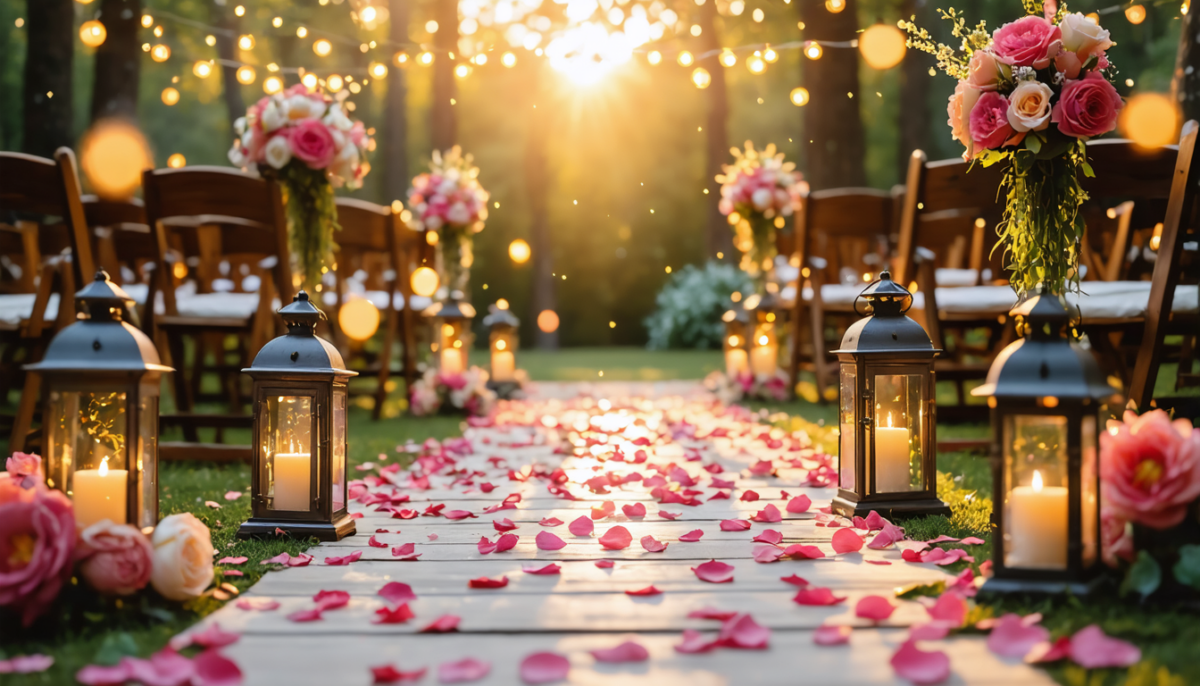 découvrez 10 idées déco d’allée pour votre mariage afin de créer une ambiance mémorable et magique pour ce jour unique.