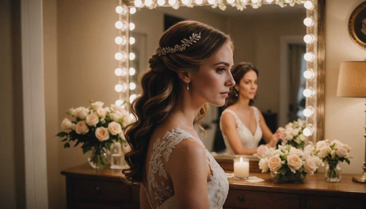 Conseils élégants et discrets pour sublimer les cheveux mi-longs lors de votre mariage