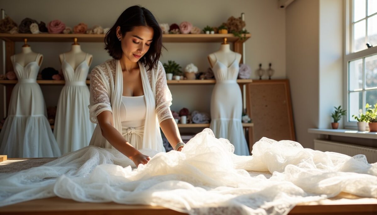 Comment sélectionner les tissus idéaux pour confectionner la robe de mariée parfaite
