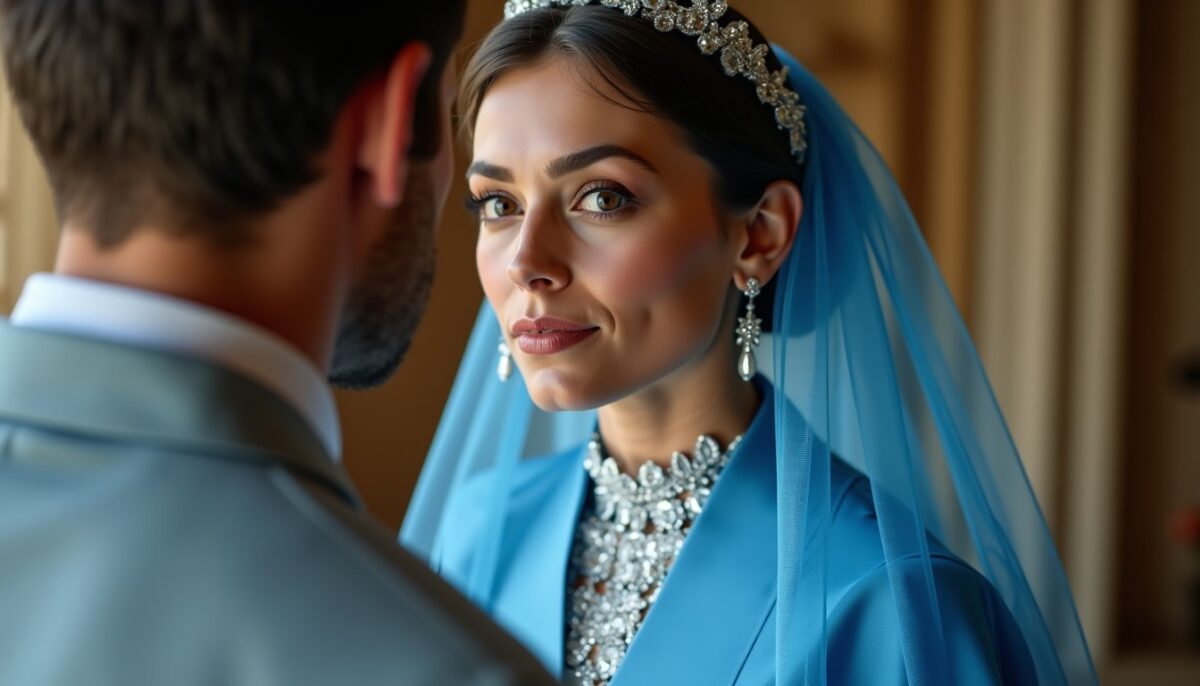 Adoptez l'élégance royale avec la robe de mariée princesse bleu roi pour un style inoubliable