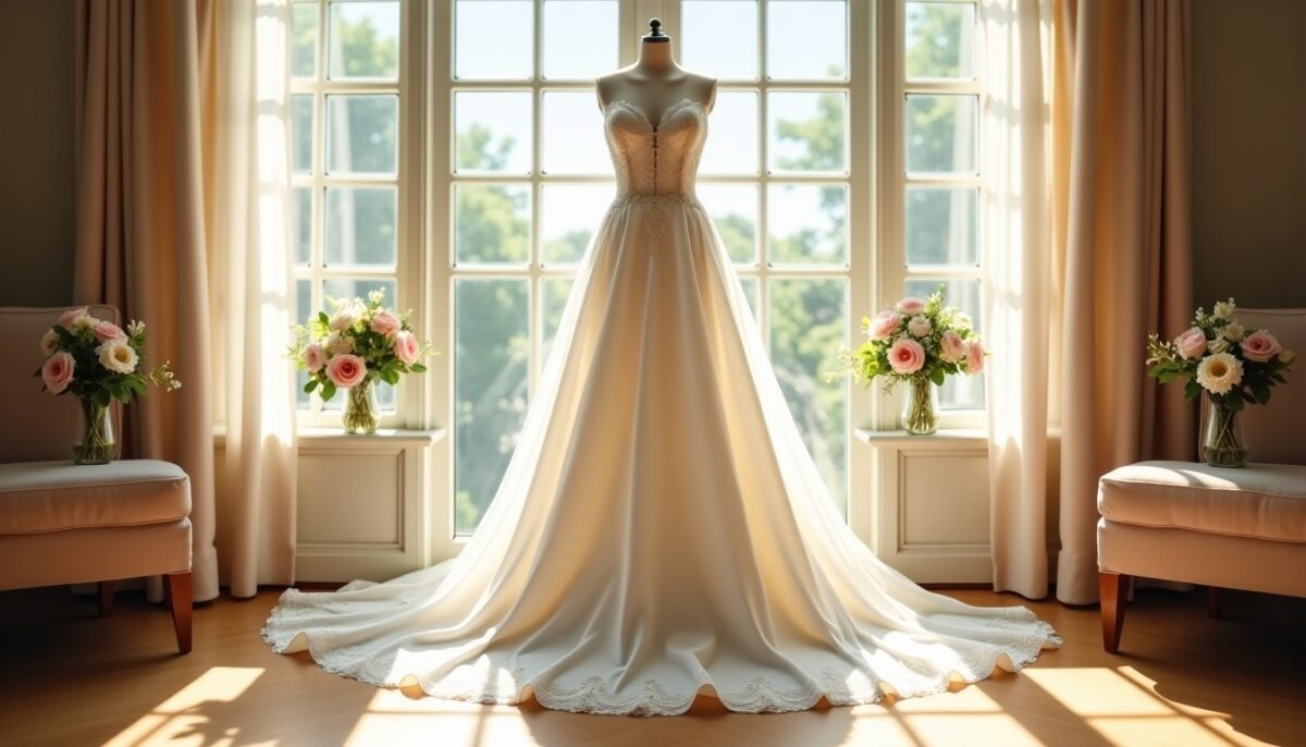 Conserver l'éclat de votre robe de mariée : astuces simples pour un nettoyage efficace