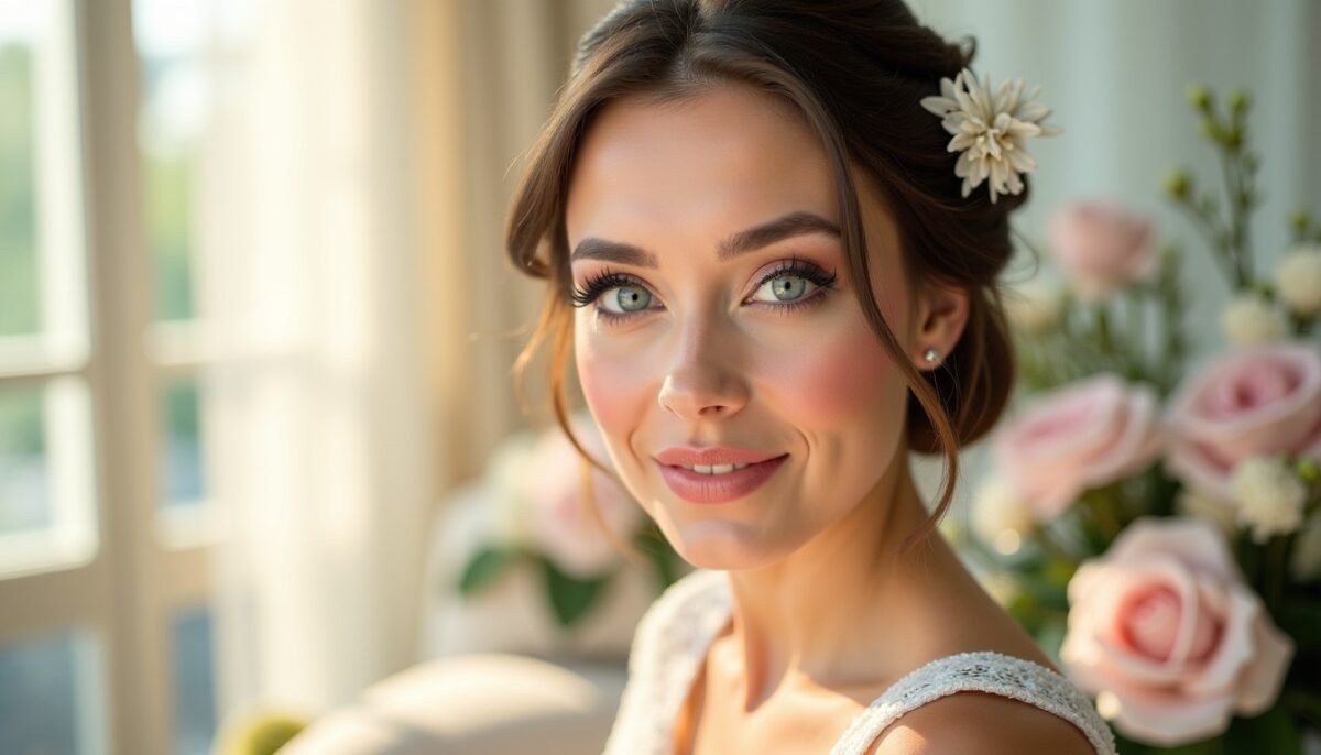 Maquillage de mariage pour yeux bleus : astuces couleur et techniques sublimes