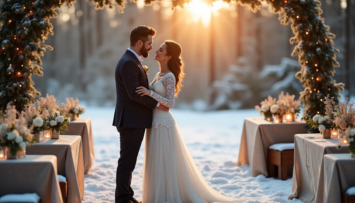 Transformer votre mariage d'hiver en un conte de fées grâce à une décoration enchantée