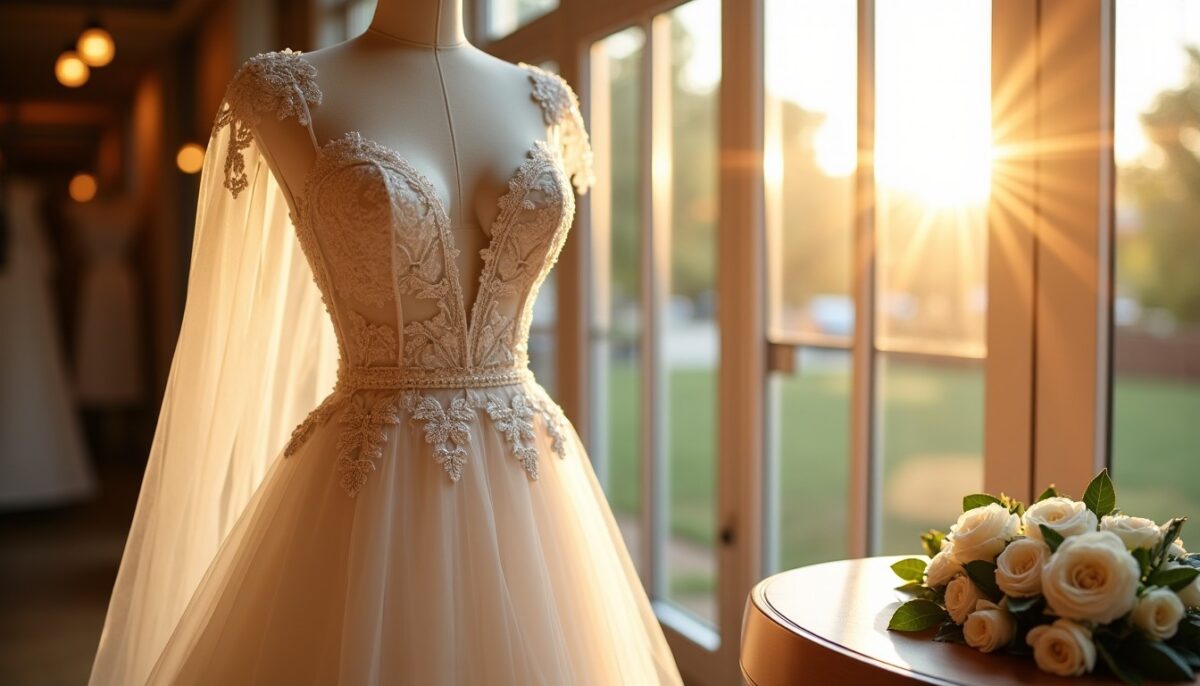 Les secrets raffinés d'une robe de mariée d'exception à ne pas manquer